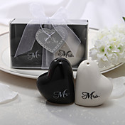 "Mr. & Mrs." Shakers Cerámica Sal y Pimienta