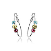 Charming Alloy Round Crystal Hoop Earring (mehr Farben)