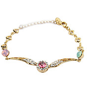Beautiful 18K Gold plated with Rhinestone Women's Fashion Bracelets
