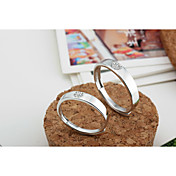 Høy kvalitet 925 Sterling Silver Cubic Zirconia par Rings