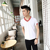 V uomo in cotone collo corto T-shirt
