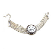 Gorgeous Women's Alloy With Rhinestone & Imitation Pearl Bracelet
