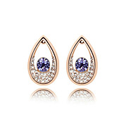 Fabulous Alloy Oval Crystal oorbellen (meer kleuren)