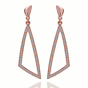 Unieke Rose Gold Plated Onregelmatige kristallen oorbellen