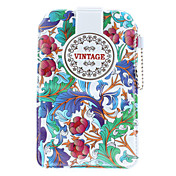 Kleurrijke Bloemen patroon beschermende pu lederen Pouch Case voor iPhone 4/4S ea ea