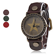 Women's Star Style Leather Analog Quartz Wrist Watch (Assorted Colors)