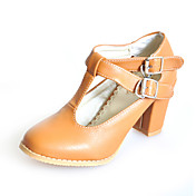 Similicuir pompes à gros talon avec boucle Casual Shoes (plus de couleurs)