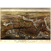 Printed Art Landscape Boston II by Vintage Apple Collection