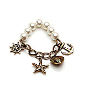 Shining Alloy With Imitation Pearl Women's Bracelets