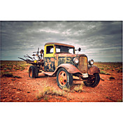 Printed Art Landscape Vehicle Isolated and Forgotten by Philippe Sainte-Laudy