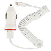 Cigarette Car Charger mit Blitz 100cm Spiralkabel für iPhone 5, iPod (DC12-24V, 1A)