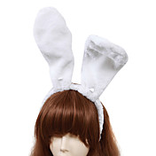 Handmade Pure White Polyester Bunny Ears Classic Lolita Headband