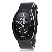 Unisex Cat Style PU analogico al quarzo orologio da polso (colori assortiti)