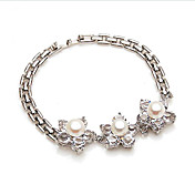 Lovable Alloy With Cubic Zirconia / Imitation Pearl Women's Bracelets
