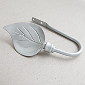 Leaf Finial Antikke sølvfarvede Finish holdbacks (et par)