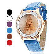 Women's Eiffel Tower Style PU Analog Quartz Wrist Watch (Assorted Colors)