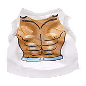 Pure Cotton Sexy Muscular Pattern Vest for Dogs (XS-L)