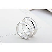 Classic Round 925 Sterling Silver Couples Rings