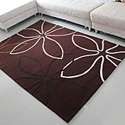 6.5 'Brown Floral Acrílico Bonded Rug