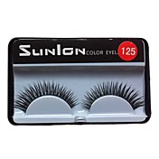 1 Pair Black Machine Made False Eyelashes SL125
