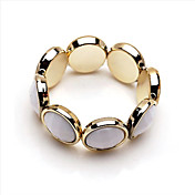 Kvinner Plastic Round Bangles Elastisk armbånd