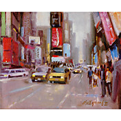 Trykte Art Landscape Times Square ved Hall Groat II