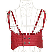 Damen: altmodische Elegante PU Gallus Wide Belt