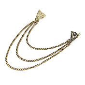Punk Style Tassels Pattern Collar Chain Brooch