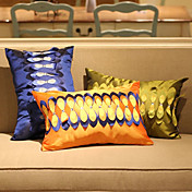Conjunto de 3 retalhos coloridos fronha Polyester