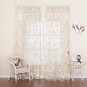 (Twee panelen) land jacquard florale vitrages