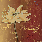 gedrukte kunst Bloemen en planten Bloemen Lotus ii van Sybil Shane studio