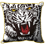 Tiger Print Pattern Velet fronha decorativa