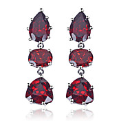 Platinert Cubic Zirconia øredobber (Flere farger)