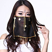 Performance Dancewear Chiffon with Coins Belly Dance Veils For Ladies More Colors