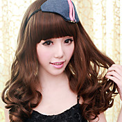 Brown Gal Gradient Color 60cm School Lolita Long Curly Lace Wig