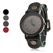 Women's Wrist Style Leather Analog Quartz Watch (Assorted Colors)