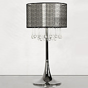 Luz Mesa moderna 60W con Shade Net Fisura y Crystal gotita de agua