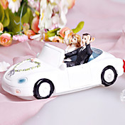 Paar in Fluchtauto Hochzeitstorte-Deckel