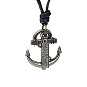 Fashion Alloy Hide Rope Unisex Necklace(More Colors)