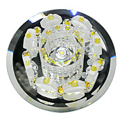 1W Minimalist Led Flush Mount DYC024 in Floral Crystal Design for Porch/Corridor/Aisle