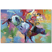 Printed Art Animal Bull Riding by Richard Wallich