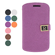 Estilo simple pu estuche de cuero con el soporte y la ranura para tarjeta para Samsung GALAXY SIII Mini I8190 (colores surtidos)