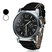 Männer Water Resistant Design analoge mechanische PU-Armbanduhr (farbig sortiert)
