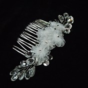 Alloy Met Crystal / Silk Flower Women's Hair Combs