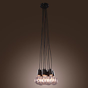 60W E27 Luz Pingente minimalista com 7 Luzes