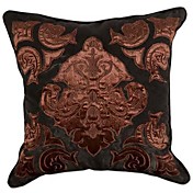 Traditional Elegant Floral Faux Suede Decorative Pillow Cover