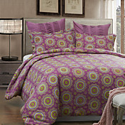 5pcs floral capa rosa duvet de linho de impressão definido