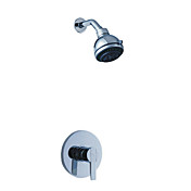 Chrome Wall Mount Rainfall Single Handle Shower Faucet(0758-HM-6115)