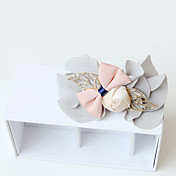 Handmade Gray Chiffon Blossom 8cm Classic Lolita Barrette