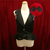 Cute Black Cotton Sweet Lolita Vest with Bow